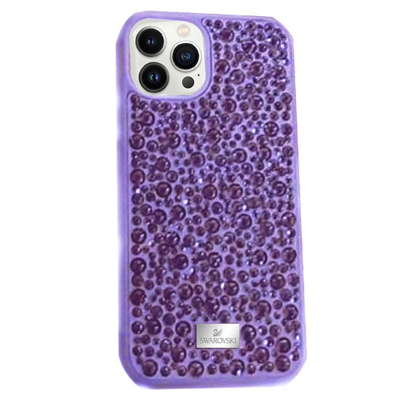 Premium Swarovski Swan iPhone 12 Series Case - Purple