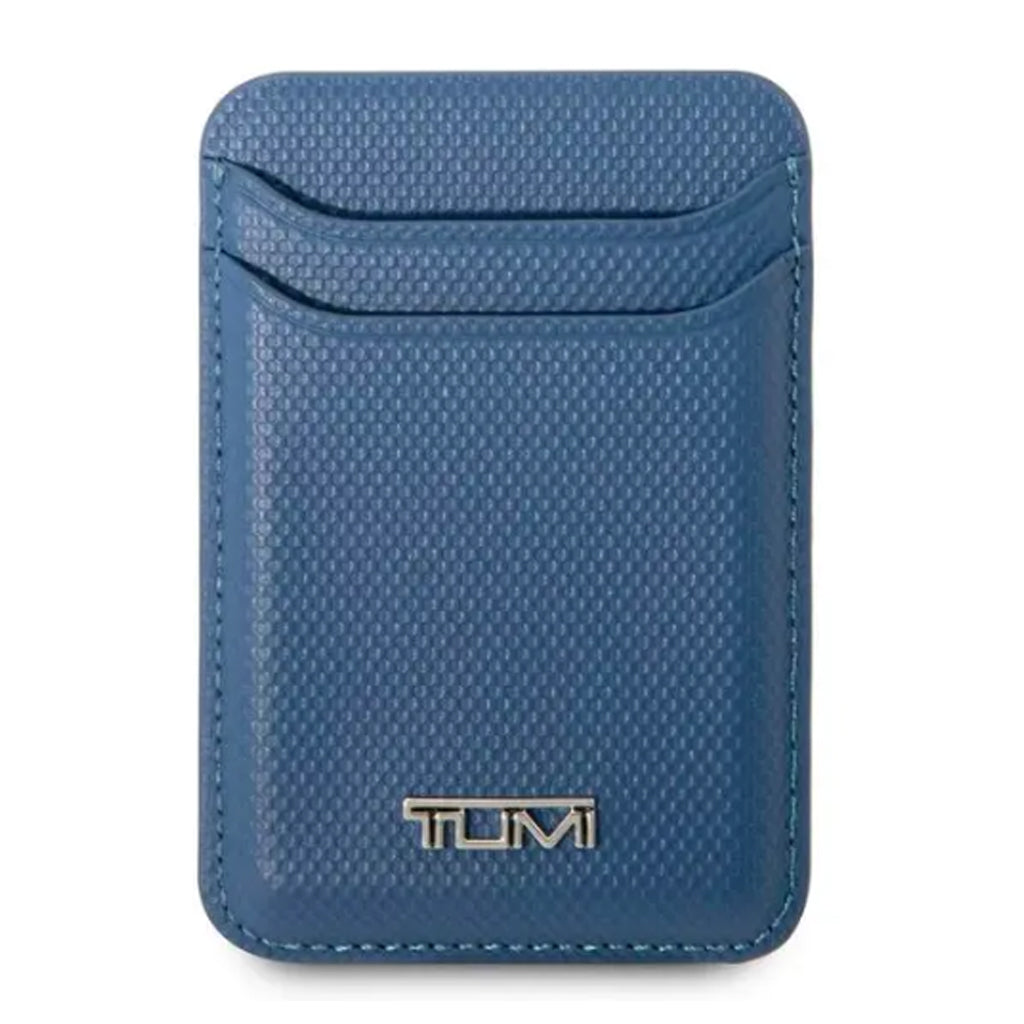 Tumi MagSafe Card Holder with Embossed Balistic Pattern - Blue