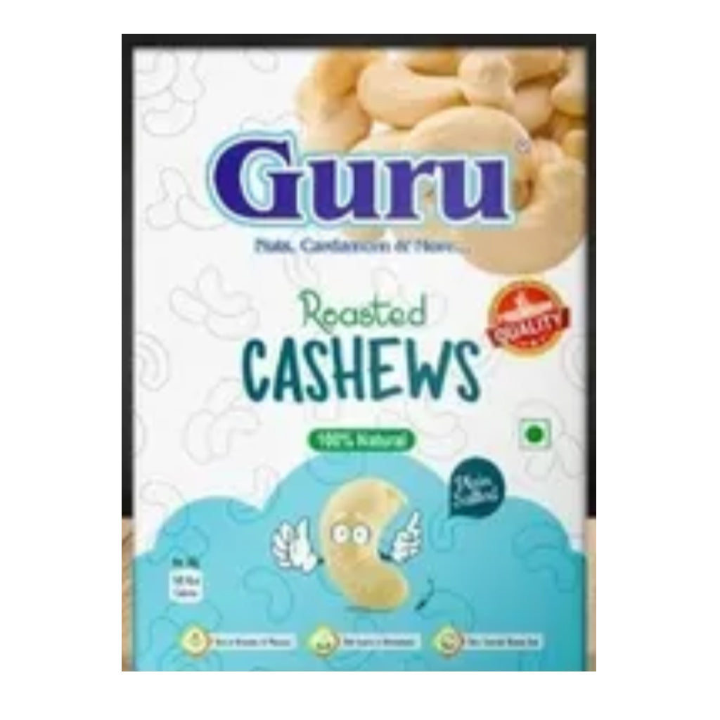 Guru - Roasted Kaju 200g Box | Dry Fruit Whole Cashew W320 | Whole Cashew Nut | Gluten & GMO-Free | Delicious & Healthy Nuts (Copy)