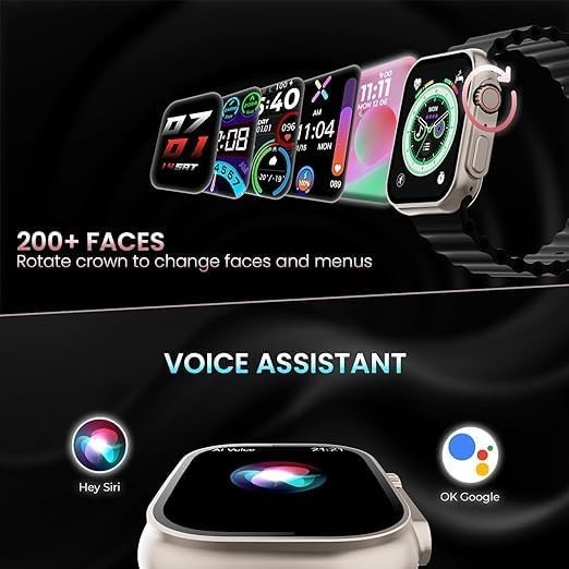 Apple Iwatch Ultra 2 Smartwatch SIMILAR LOOK  with Rugged Titanium Case & Orange Ocean Band One Size. Fitness Tracker,Precision GPS,Action Button,Extra-Long Battery Life,Bright Retina Display