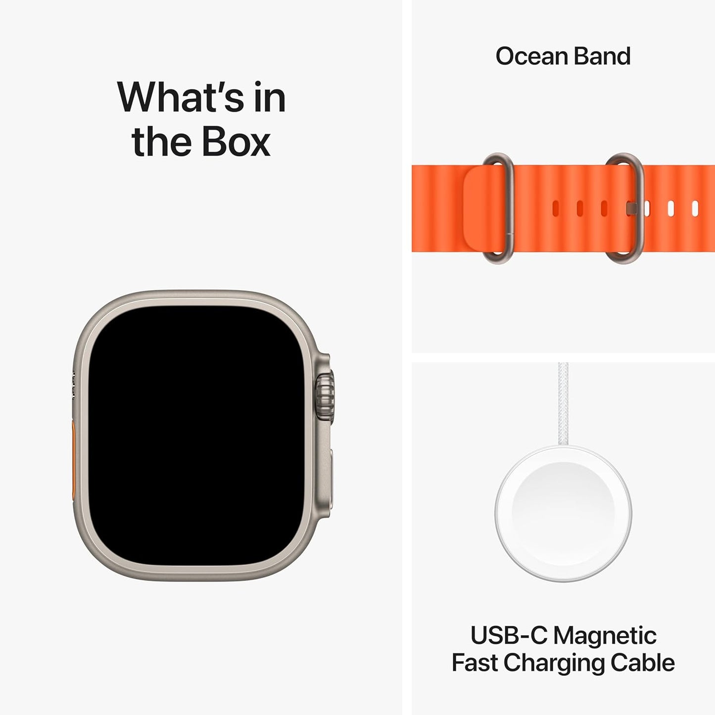 Apple Iwatch Ultra 2 Smartwatch SIMILAR LOOK  with Rugged Titanium Case & Orange Ocean Band One Size. Fitness Tracker,Precision GPS,Action Button,Extra-Long Battery Life,Bright Retina Display