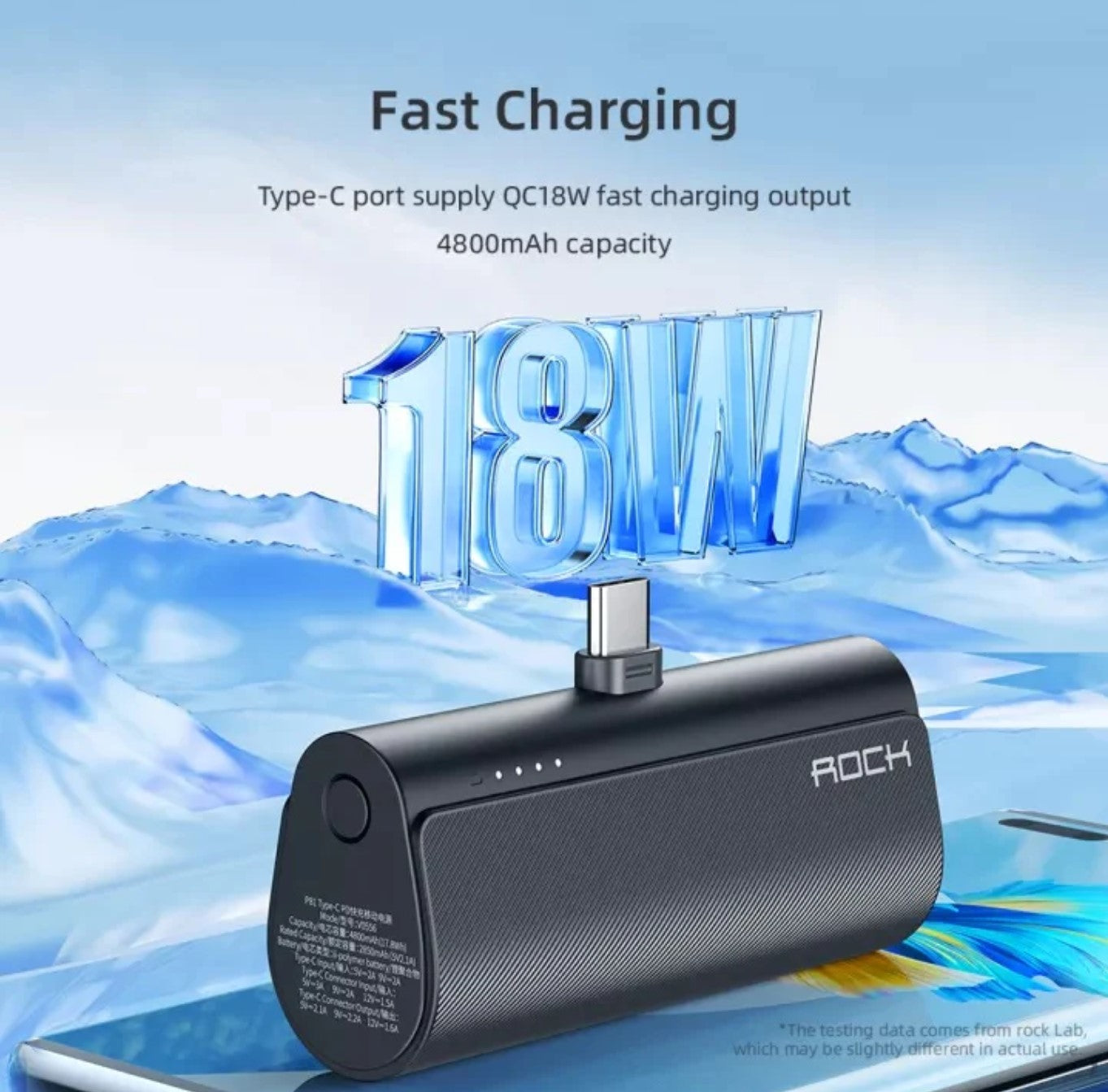 ROCK P81 Type-c Port Portable Mini Power Bank Fast Charging Mobile Power Banks Best Selling