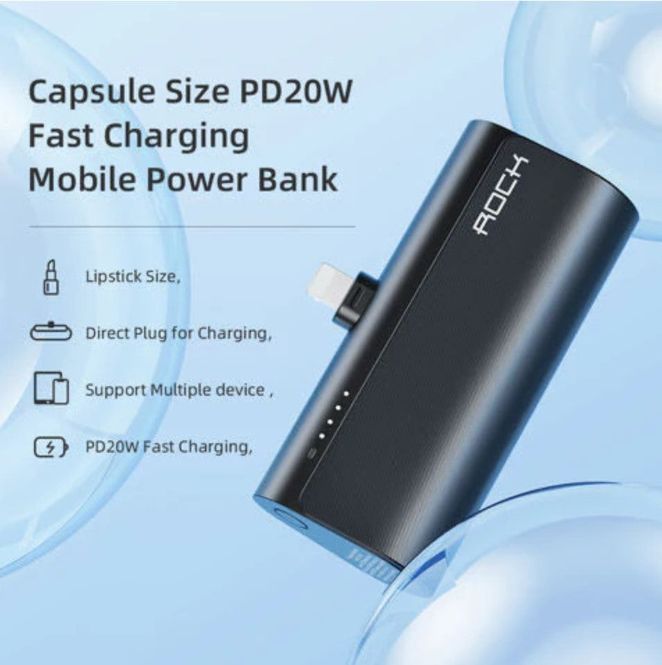 ROCK P81 Type-c Port Portable Mini Power Bank Fast Charging Mobile Power Banks Best Selling