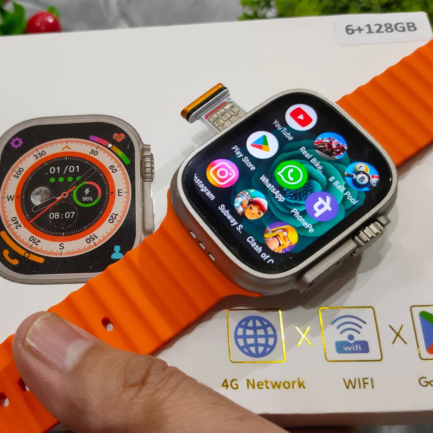 Open Box unused Apple Watch ultra 4g lte amoled screen smart watch with calling