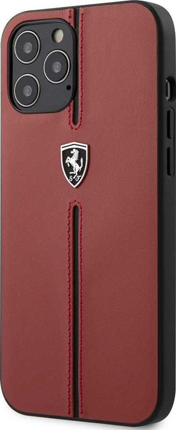 Ferrari Horse Off Track Genuine Leather Hard Case with Contrasted Stitched Nylon Middle Stripe For 12 Series